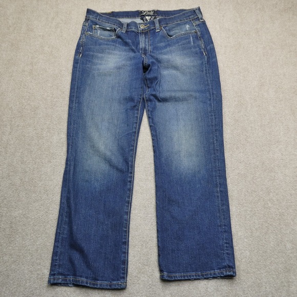 Lucky Brand Jeans Womens Size 10‎ Low Rise Ankle Crop Blue Denim Pants - Picture 1 of 14